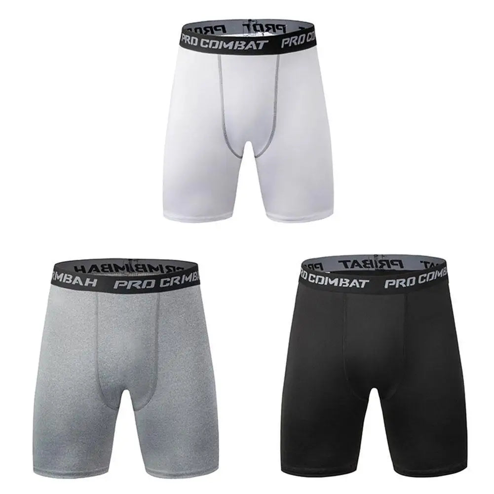 Mallas deportivas para hombre, pantalones de fitness, mallas de compresión elástica, pantalones cortos de entrenamiento para correr en el gimnasio, pantalones cortos de secado rápido.