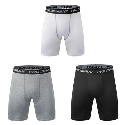 Mallas deportivas para hombre, pantalones de fitness, mallas de compresión elástica, pantalones cortos de entrenamiento para correr en el gimnasio, pantalones cortos de secado rápido.