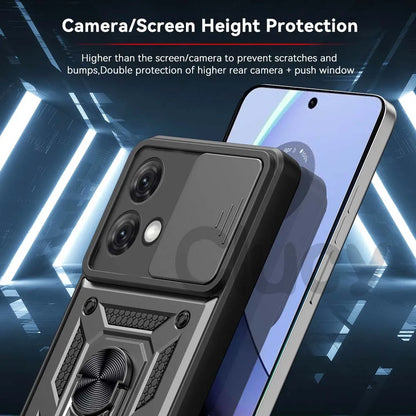 For Motorola Mote G84 G54 G34 G14 G53 G62 G42 G10 G20 G30 E22i E20 E30 E40 Case Slide Camera Shockproof Armor Protect Cover