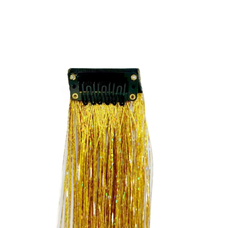 Shiny Sparkle Hair Synthetic Hair Glitter Hair Extension Woman Clip in hair Hairpieces