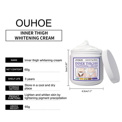 Inner Thigh Whitening Cream Private Parts Underarm Bleaching Cream Whiten Butt Knee Brighten Melanin Intimate Dark Skin Care 60g