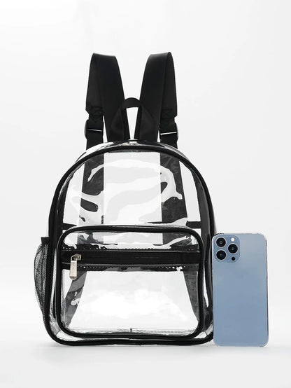 Transparent Contrasting Color Waterproof Children'S Backpack Suitable For Girls, Boys, Swimming, Outdoor Sports, And Travel