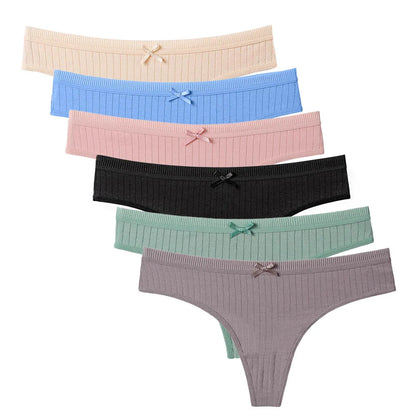 5 PCS/Set Cotton Panties G-String Women Panties Sexy Underwear Female Lingerie Thong For Woman Solid Color Intimate Pantys