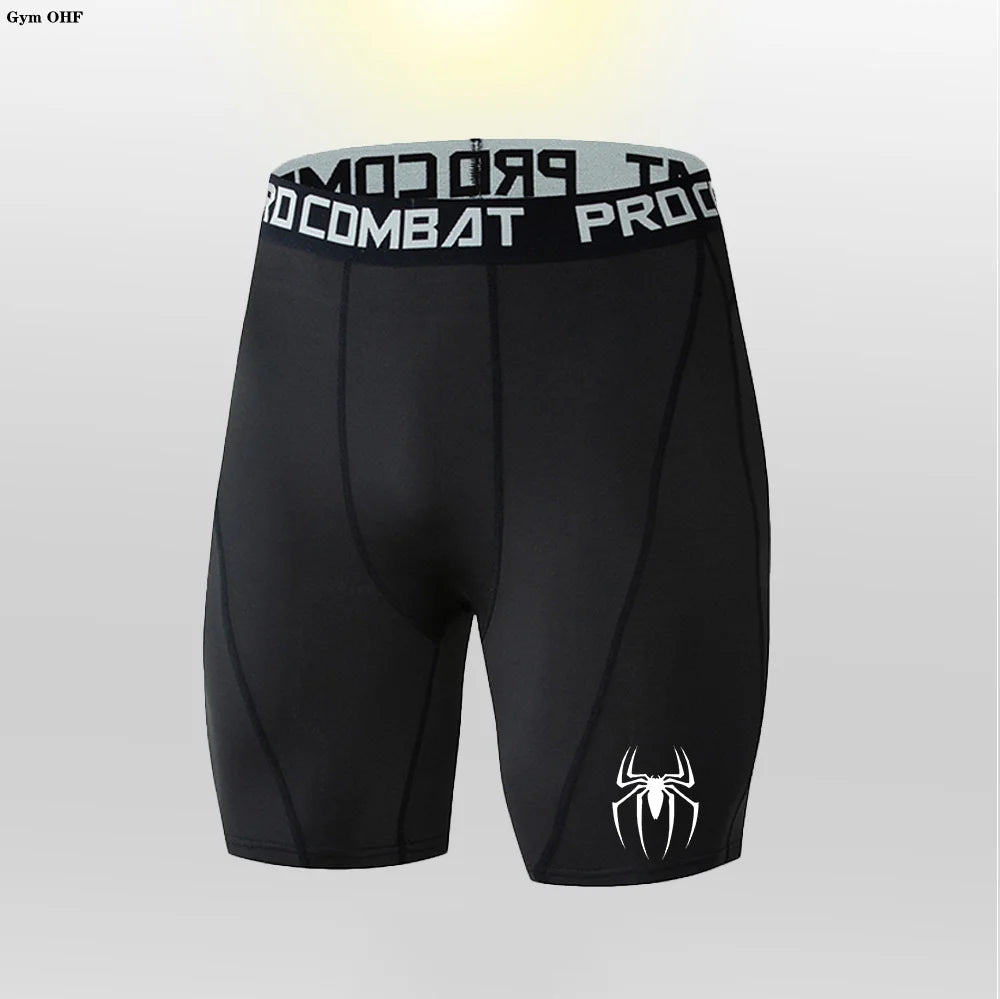 MMA Men Shorts Fitness Workout Inseam Bodybuilding Knickers Male Muscle Alive Elastic Compression Tights Skinny Legging