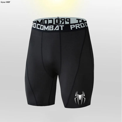 MMA Men Shorts Fitness Workout Inseam Bodybuilding Knickers Male Muscle Alive Elastic Compression Tights Skinny Legging