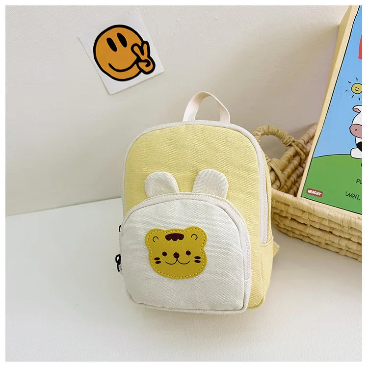 Children's Kindergarten Backpack Cute Cartoon Toddlers Girls' School Backpack Fashion Lightweight Kids Boys Canvas Shoulder Bag