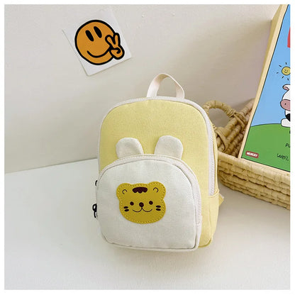 Children's Kindergarten Backpack Cute Cartoon Toddlers Girls' School Backpack Fashion Lightweight Kids Boys Canvas Shoulder Bag