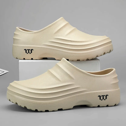 Chef Shoes For Men Kitchen Working Soft Rubber Sandals Garden Shoes Clogs Big Size 47 48
