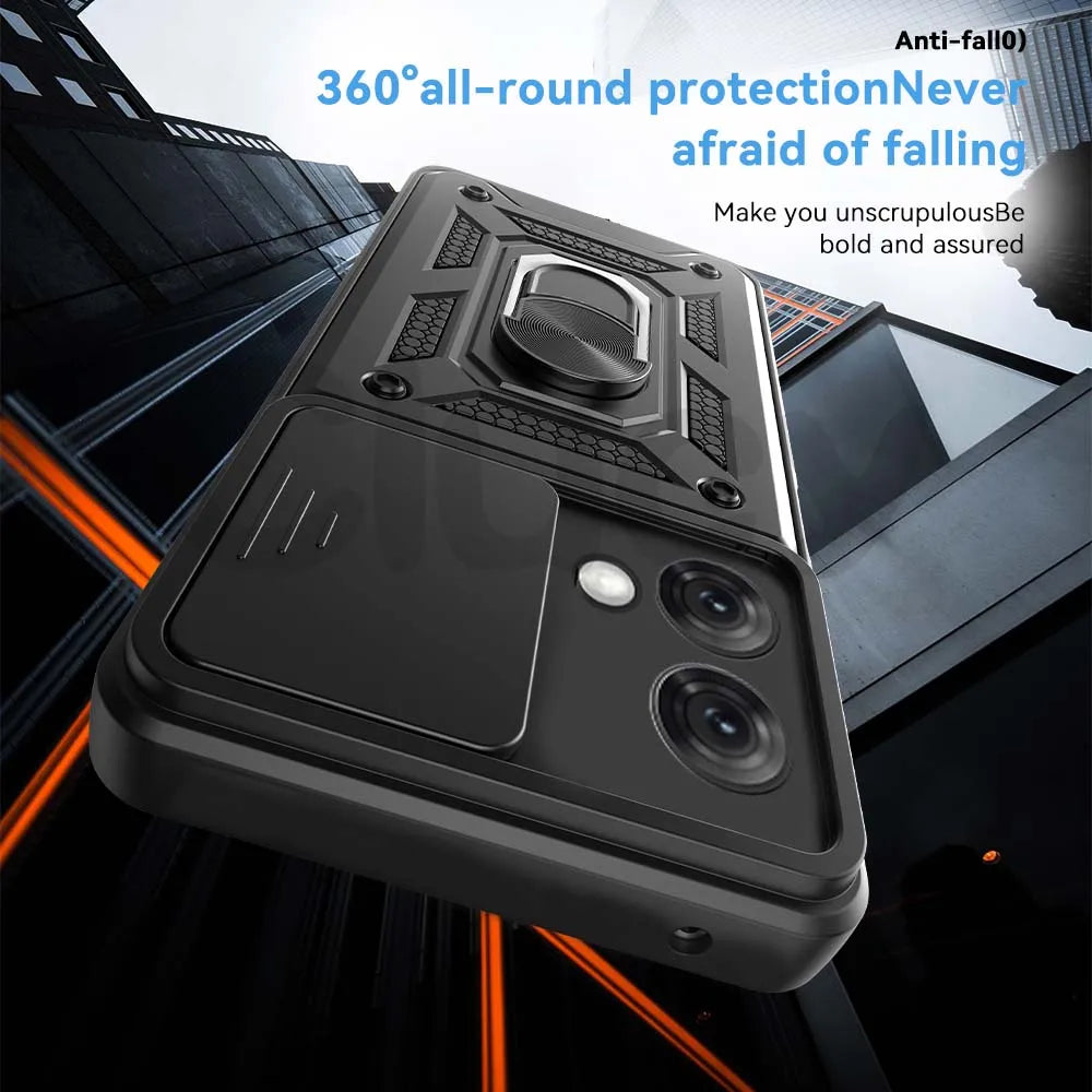 For Motorola Mote G84 G54 G34 G14 G53 G62 G42 G10 G20 G30 E22i E20 E30 E40 Case Slide Camera Shockproof Armor Protect Cover