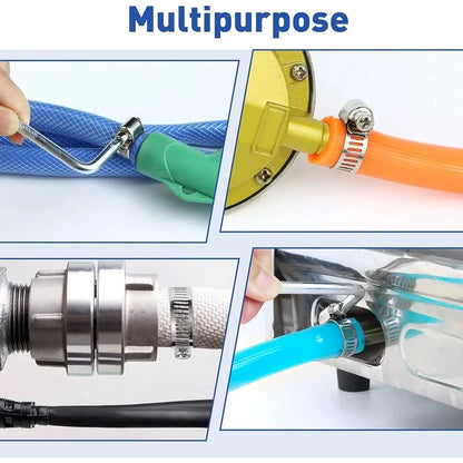 Abrazadera de tubo de combustible para automóvil ajustable, abrazadera de manguera de acero inoxidable con tornillo sin fin, alicates, herramientas para grifos, tuberías de agua y sujetadores.
