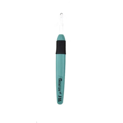 LED luminous crochet hook set with 9 models colored plastic handle night vision crochet hook DIY home creative knitting tool