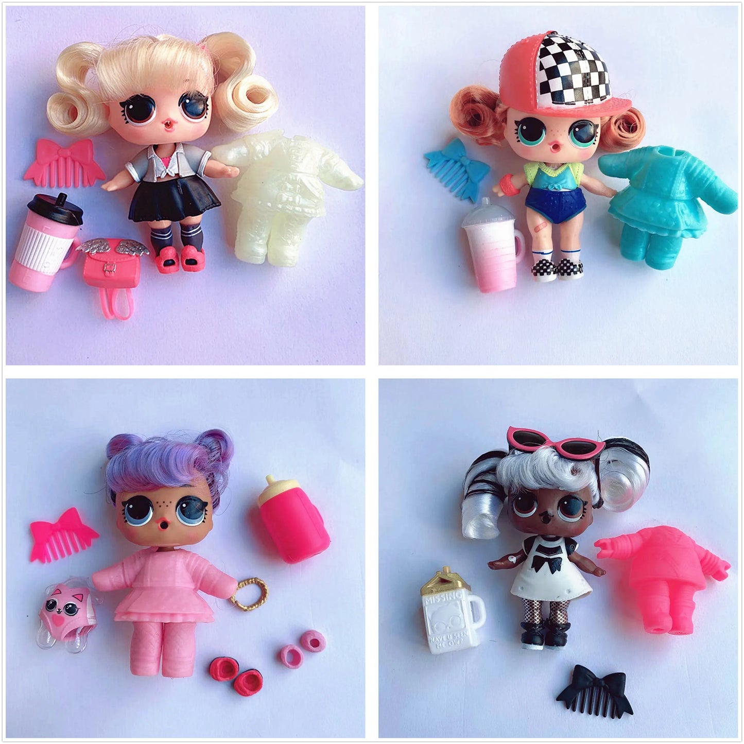Collection Series 5 Hairgoals Change Color 8cm Big Sister Hair Dolls Lols Bhaddie Doll Set Splatters set Kids Playing Toy Gift