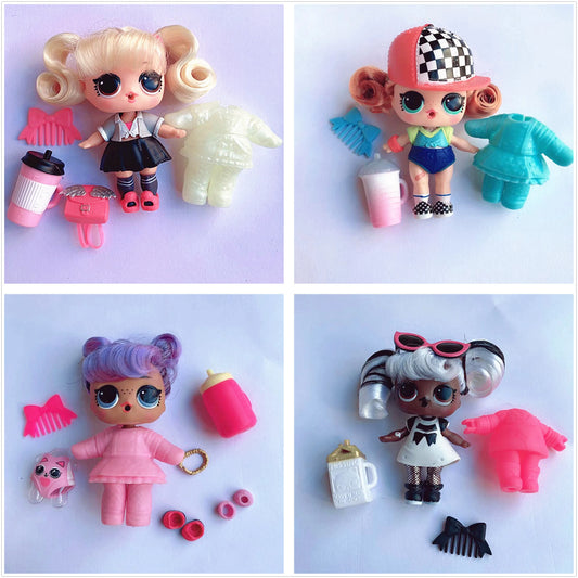 Collection Series 5 Hairgoals Change Color 8cm Big Sister Hair Dolls Lols Bhaddie Doll Set Splatters set Kids Playing Toy Gift