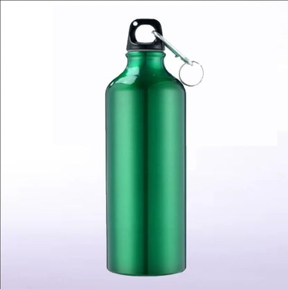 Botella de agua de aluminio, para exteriores, para hacer ejercicio, para deportes, con tapa, fácil de transportar.