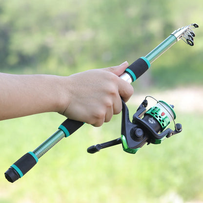 Sougayilang Spinning Fishing Rod and Reel Combo1.8M Telescopic Rod with 5.2:1 3BB Fishign Reel Max Drag 5kg Full Fishing Kit