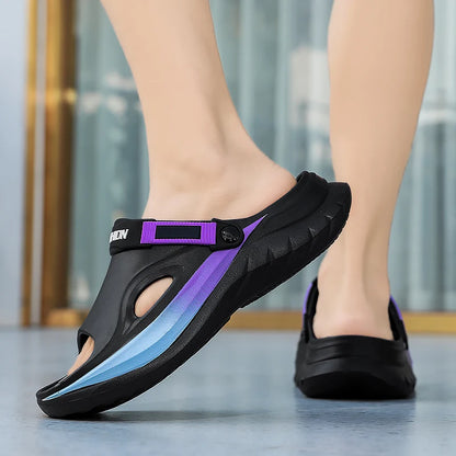 Summer Men's Massage Slippers Indoor Outdoor Sandals Beach Comfortable Soft Slides Clogs Casual Shoes Home Men Outdoor Sandals