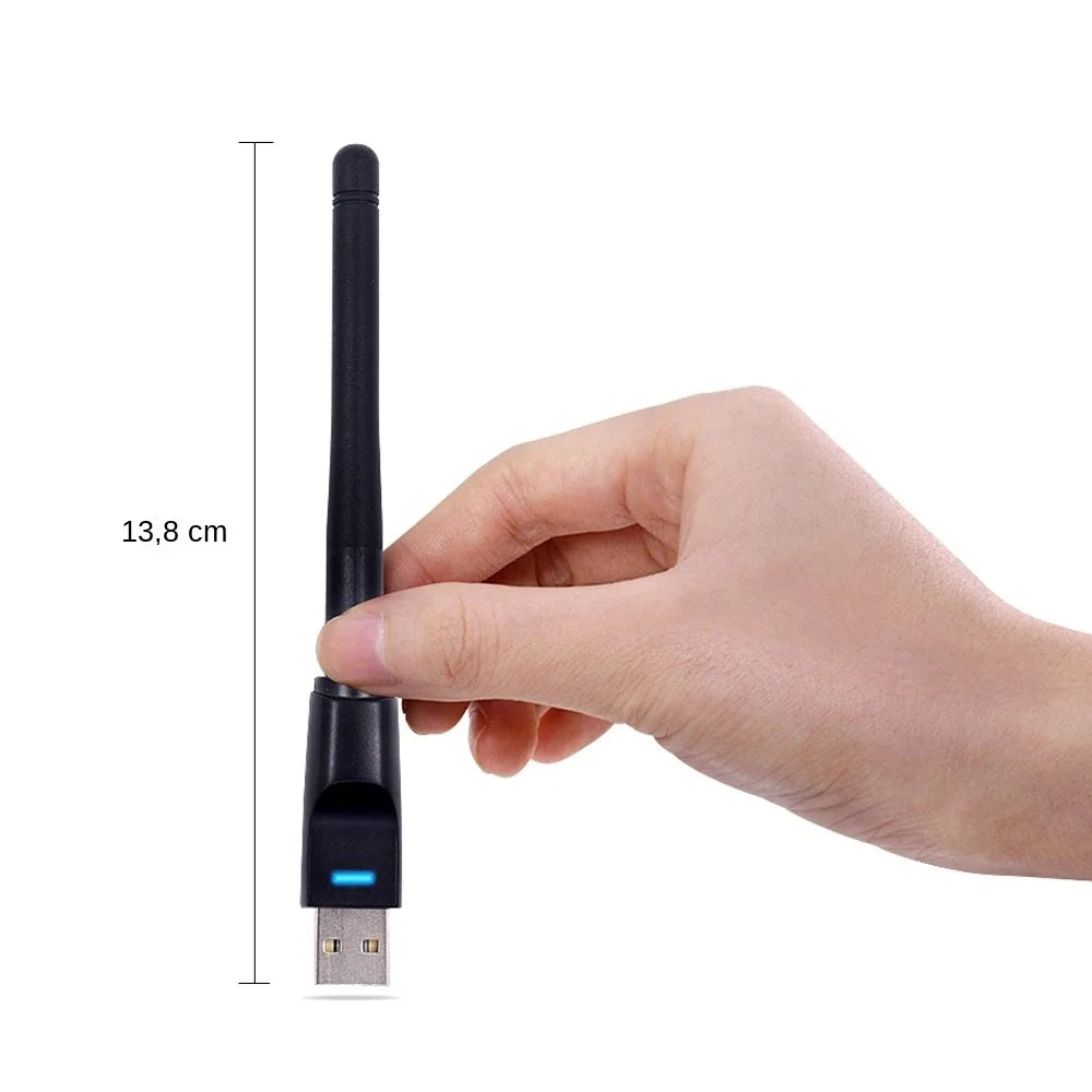 150Mbps MT7601 Mini USB WiFi Adapter Wireless Wifi Network Card Wi-Fi Receiver Dongle for Computer Desktop PC Laptop 2.4GHz 2dbi