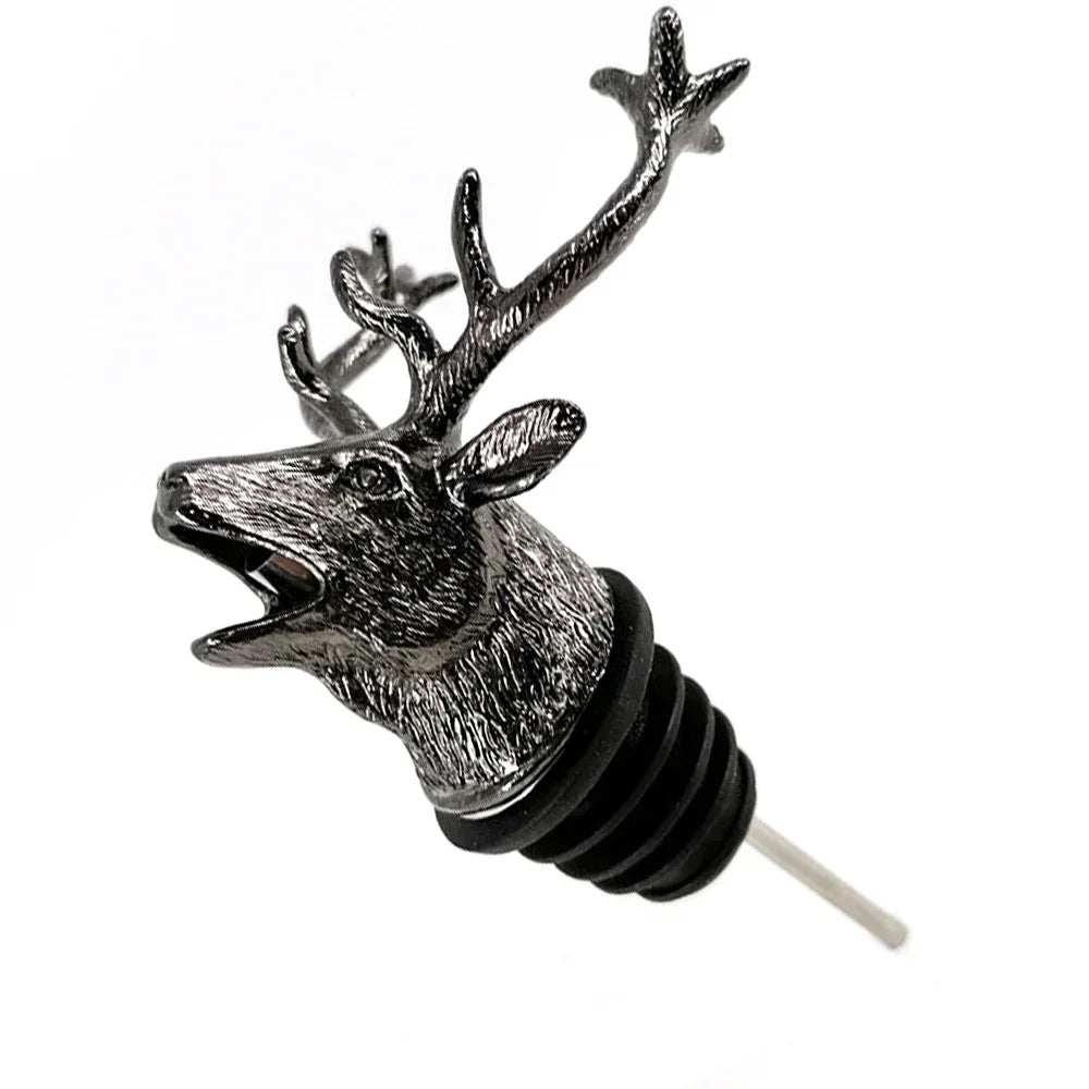 Wine Pourer Alloy Deer Elk Wine Stopper Cocktails Beer Whiskey  Dispenser Bar Accessories