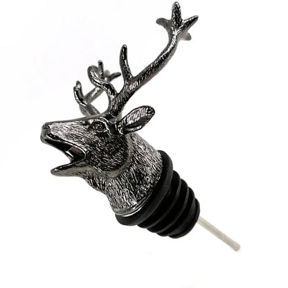 Wine Pourer Alloy Deer Elk Wine Stopper Cocktails Beer Whiskey  Dispenser Bar Accessories