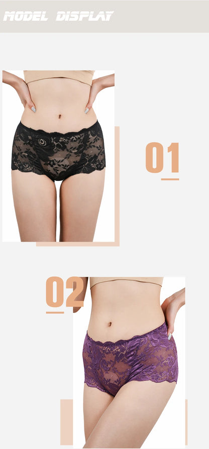 Sexy Women's Lace Panties Underwear Hollow Out Intimate Lingerie Female Lace Floral Underpants Briefs Woman Candy Color