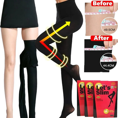 Slim Tights Slimming Leg Pantyhose Women Compression Stockings Sculpting Varicose Veins Fat Calorie Burn Leggings Shaping Stock