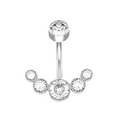 Snake Belly Button Ring Dangle Navel Piercing Ring Heart Belly Ring Zircon Navel Rings Body Piercing Jewelry Umbilical Pircing