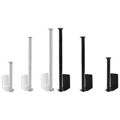 Stainless Steel Paper Towel Holder Self Adhesive Toilet Roll Paper Holder No Punching Kitchen Bathroom Lengthen Storage Rack