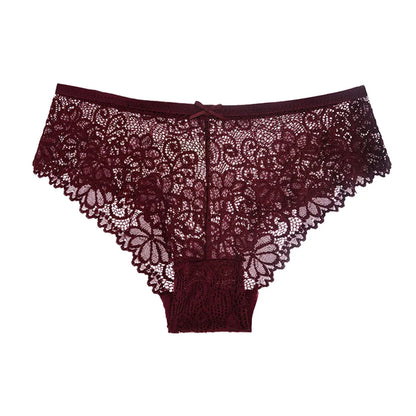 5 pezzi/set slip in rete M-2XL mutandine in pizzo biancheria intima sexy trasparente mutandine a vita bassa ragazze intimo lingerie