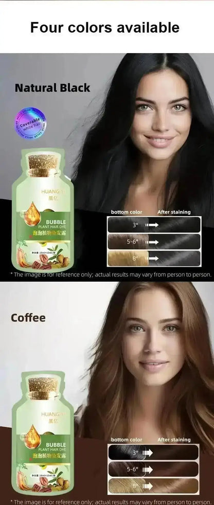 Natural Plant Herbal Hair Dye Shampoo 5 Minutes Change Hair Color Non-irritating Repairs Gray White Fashion Hair Care Women Men