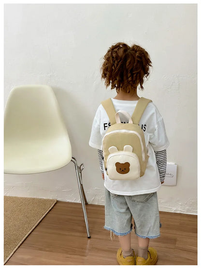 Children's Kindergarten Backpack Cute Cartoon Toddlers Girls' School Backpack Fashion Lightweight Kids Boys Canvas Shoulder Bag
