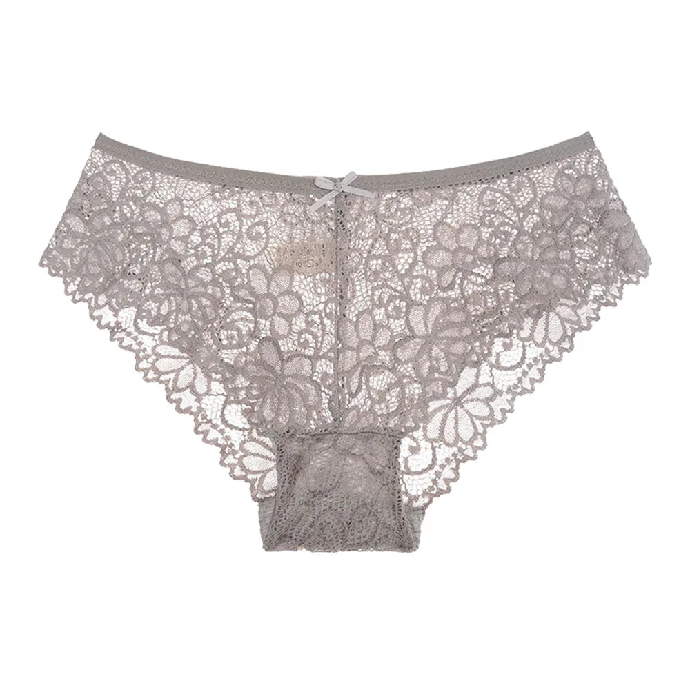 5 pezzi/set slip in rete M-2XL mutandine in pizzo biancheria intima sexy trasparente mutandine a vita bassa ragazze intimo lingerie
