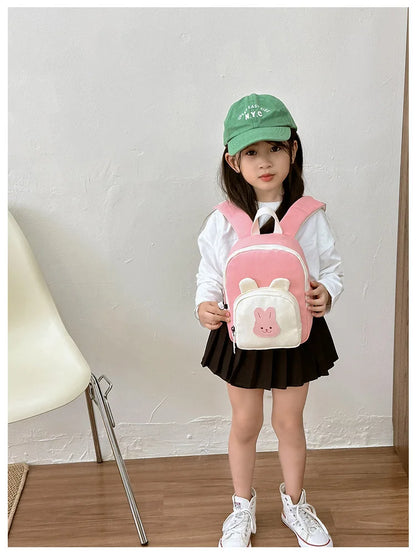 Children's Kindergarten Backpack Cute Cartoon Toddlers Girls' School Backpack Fashion Lightweight Kids Boys Canvas Shoulder Bag