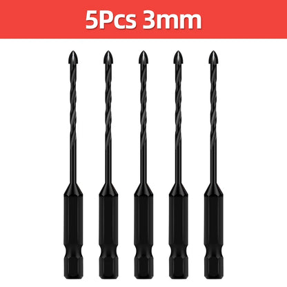 Cross Hex Drill Bit Set For Concrete Porcelain Tile Glass Metal Professional Multifunction Drill Bits Kit Tools Carbide Drills