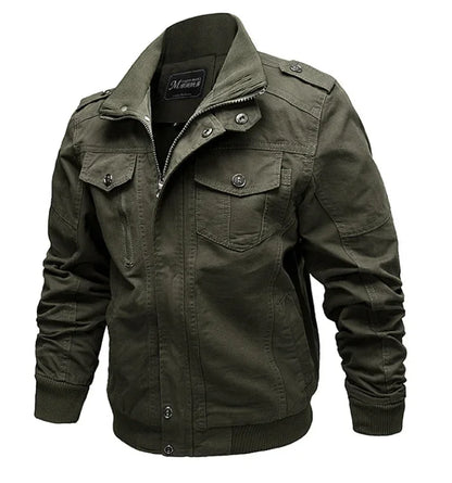 Men's Jackets and Overcoats Military Bomber Jackets Men's Casual Cotton Men's Slim-fit Aviator Jackets  Sizes M -6 XL
