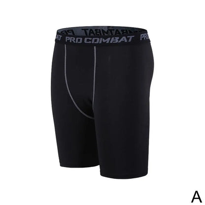 Mallas deportivas para hombre, pantalones de fitness, mallas de compresión elástica, pantalones cortos de entrenamiento para correr en el gimnasio, pantalones cortos de secado rápido.