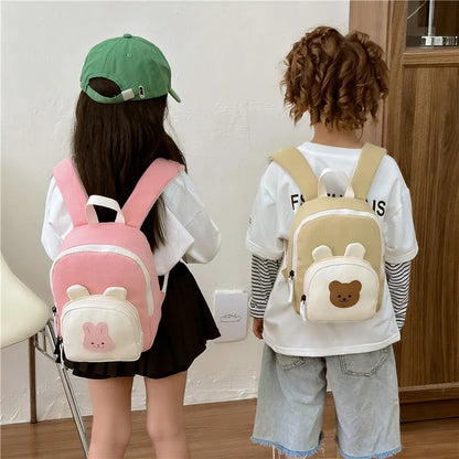 Children's Kindergarten Backpack Cute Cartoon Toddlers Girls' School Backpack Fashion Lightweight Kids Boys Canvas Shoulder Bag