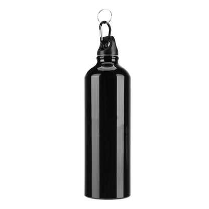 Botella de agua de aluminio, para exteriores, para hacer ejercicio, para deportes, con tapa, fácil de transportar.