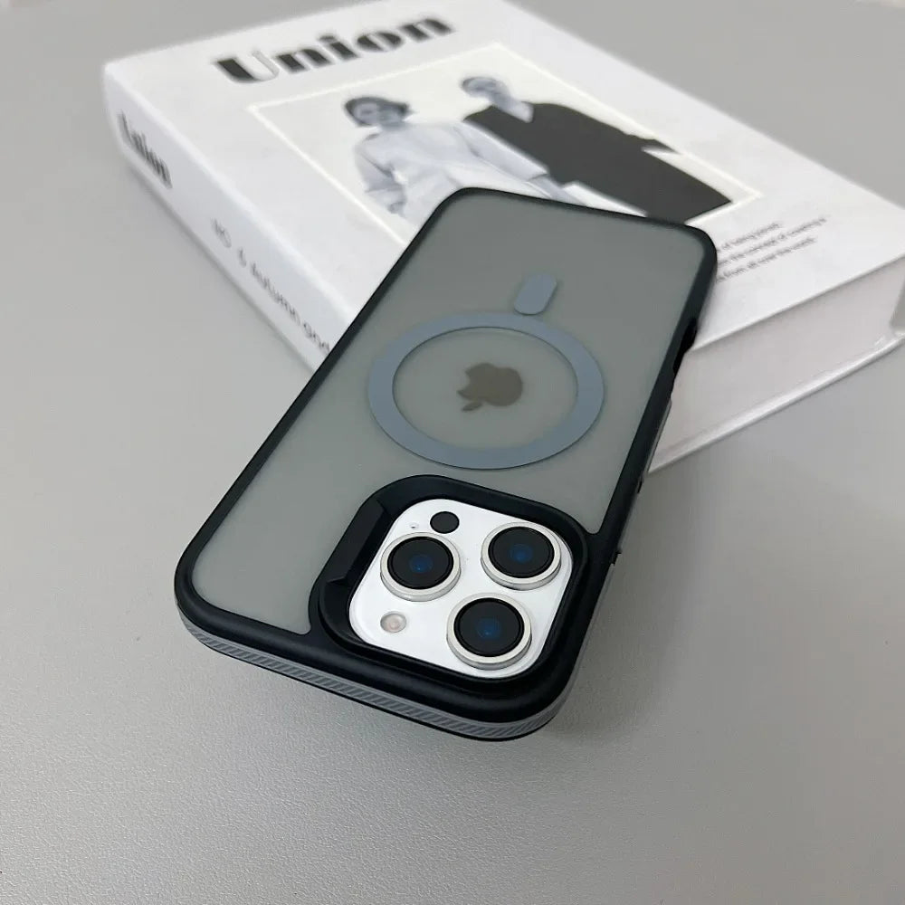 Luxury Magnetic Color Matte Translucent Armor Shockproof Case For iPhone 11 12 ProMax Magsafe Wireless Charge Cover