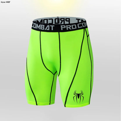 MMA Men Shorts Fitness Workout Inseam Bodybuilding Knickers Male Muscle Alive Elastic Compression Tights Skinny Legging