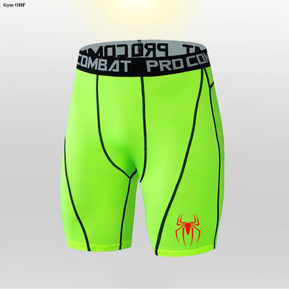 MMA Men Shorts Fitness Workout Inseam Bodybuilding Knickers Male Muscle Alive Elastic Compression Tights Skinny Legging