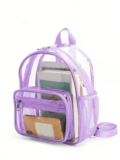 Transparent Contrasting Color Waterproof Children'S Backpack Suitable For Girls, Boys, Swimming, Outdoor Sports, And Travel