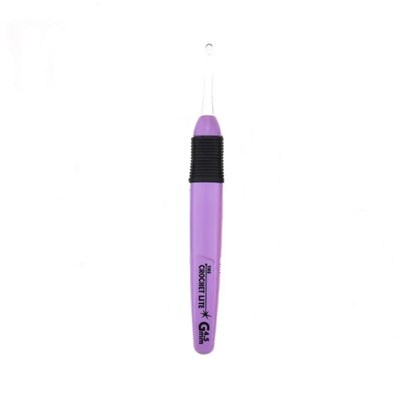 LED luminous crochet hook set with 9 models colored plastic handle night vision crochet hook DIY home creative knitting tool