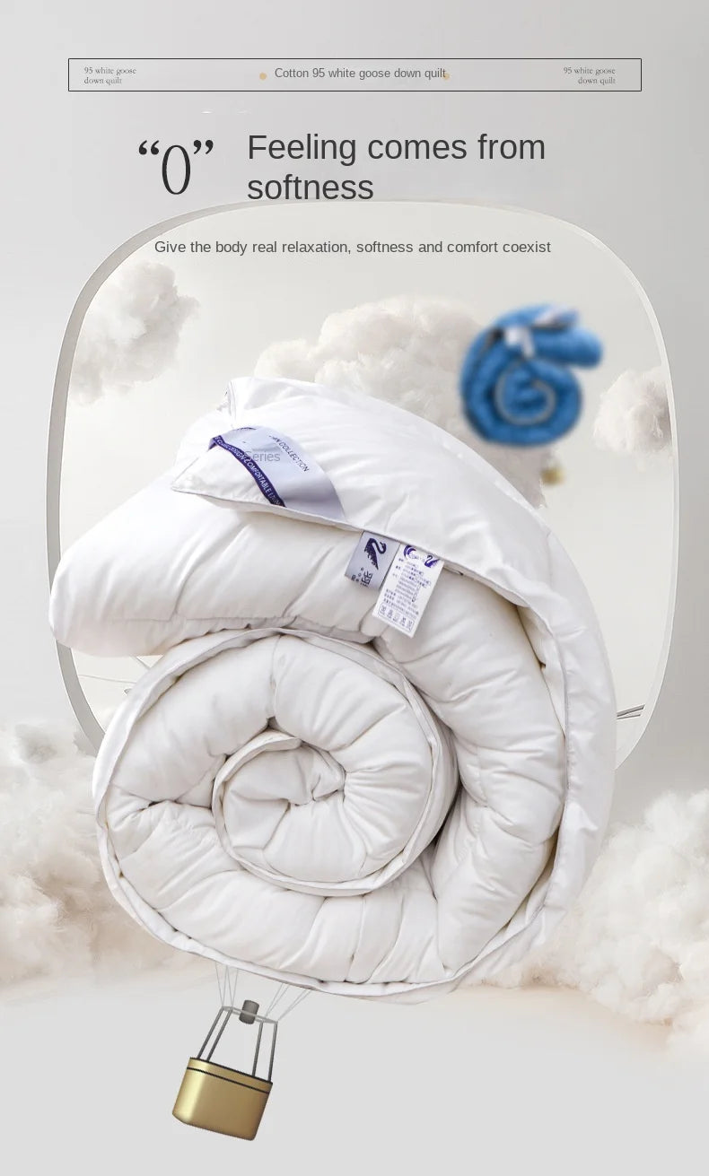 Household hotel white goose down duvet blanket, summer quilt, down comforter, queen comforter