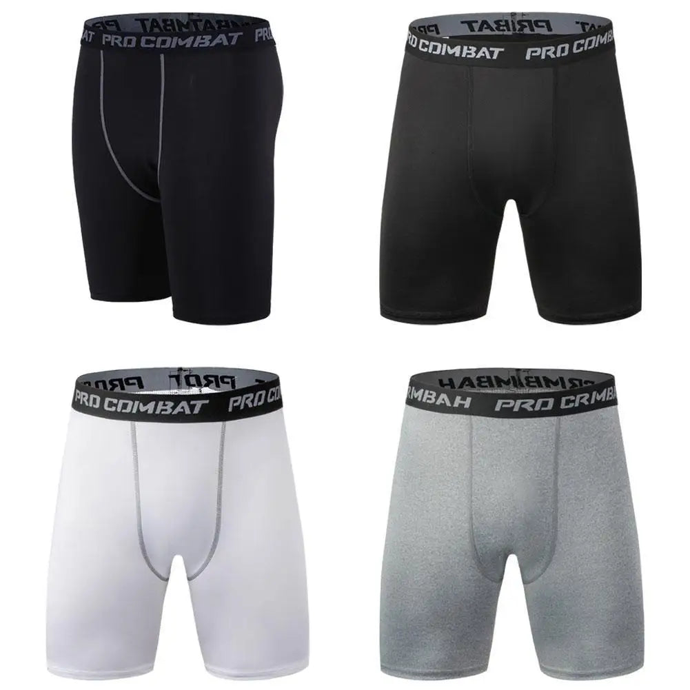 Mallas deportivas para hombre, pantalones de fitness, mallas de compresión elástica, pantalones cortos de entrenamiento para correr en el gimnasio, pantalones cortos de secado rápido.