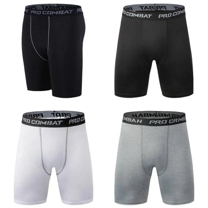 Mallas deportivas para hombre, pantalones de fitness, mallas de compresión elástica, pantalones cortos de entrenamiento para correr en el gimnasio, pantalones cortos de secado rápido.