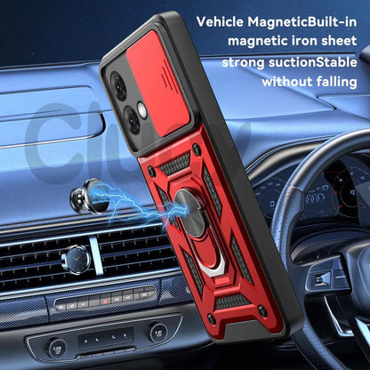 For Motorola Mote G84 G54 G34 G14 G53 G62 G42 G10 G20 G30 E22i E20 E30 E40 Case Slide Camera Shockproof Armor Protect Cover