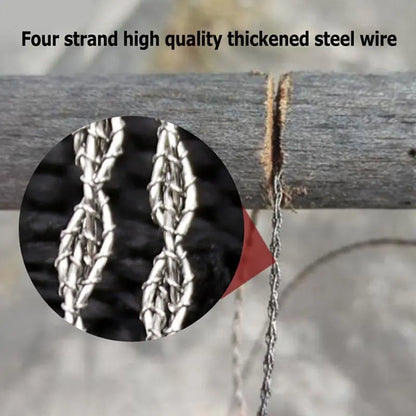 Outdoor Camping Hiking hand rope saw Portable Stainless Steel Wire Saw with Finger Handle Survive Tool camping accsesorios