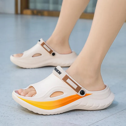 Summer Men's Massage Slippers Indoor Outdoor Sandals Beach Comfortable Soft Slides Clogs Casual Shoes Home Men Outdoor Sandals