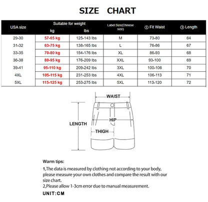Summer Men's Cargo Shorts Loose Casual Below Knee Pants Elastic Waist Plus Size Outdoor Jogging Tactical Capri Pants