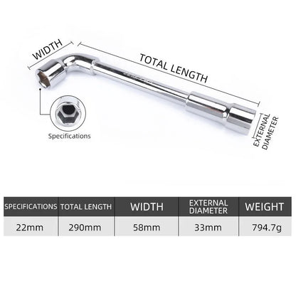 Socket wrench L type 7 type pipe type double head elbow perforated hexagon socket pipe wrench set